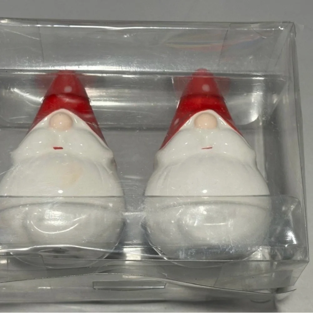 Red & White Christmas Santa Salt & Pepper Shakers Holiday